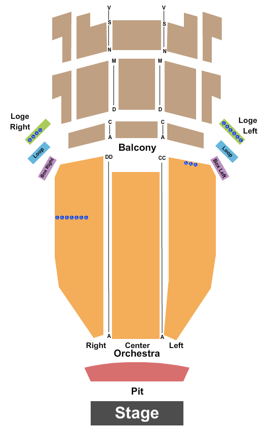 Saenger Theatre Oklahoma! Seating Chart
